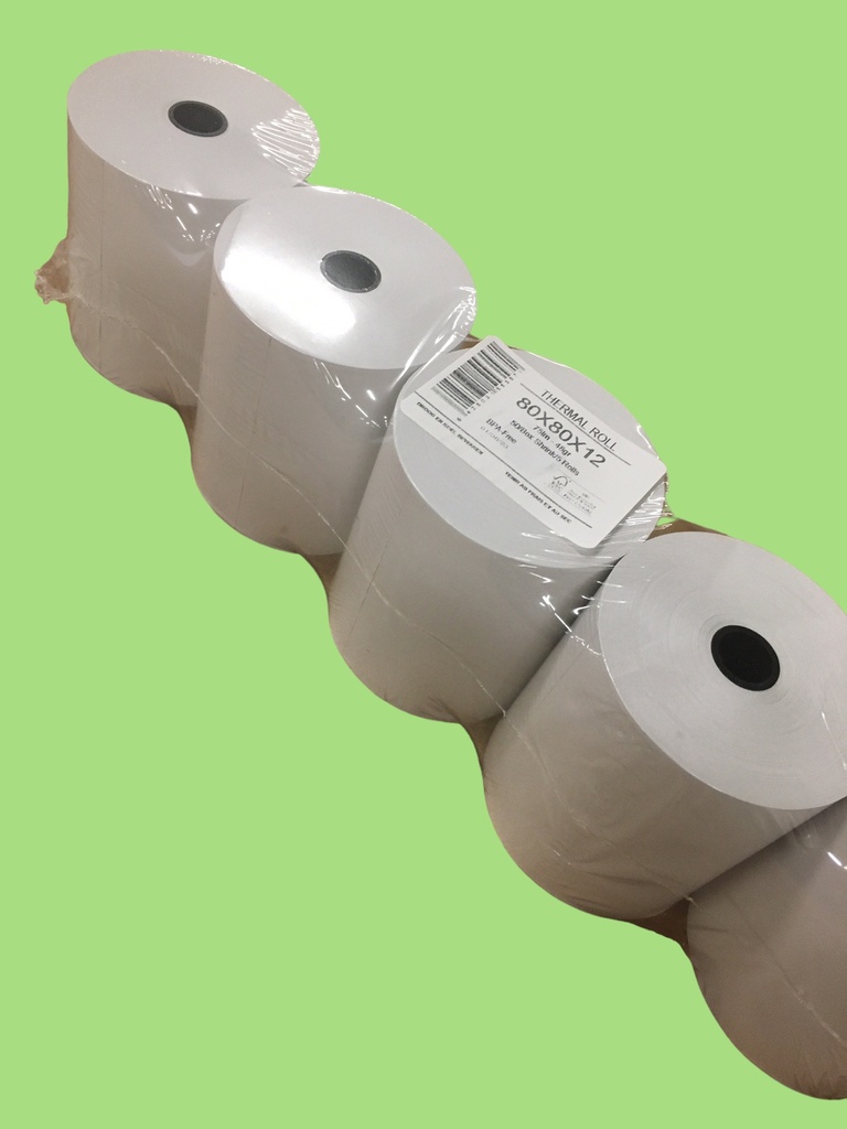 Kassarollen 80/80/12 wit 75m BP-A-Free 48gr 50 rollen/doos