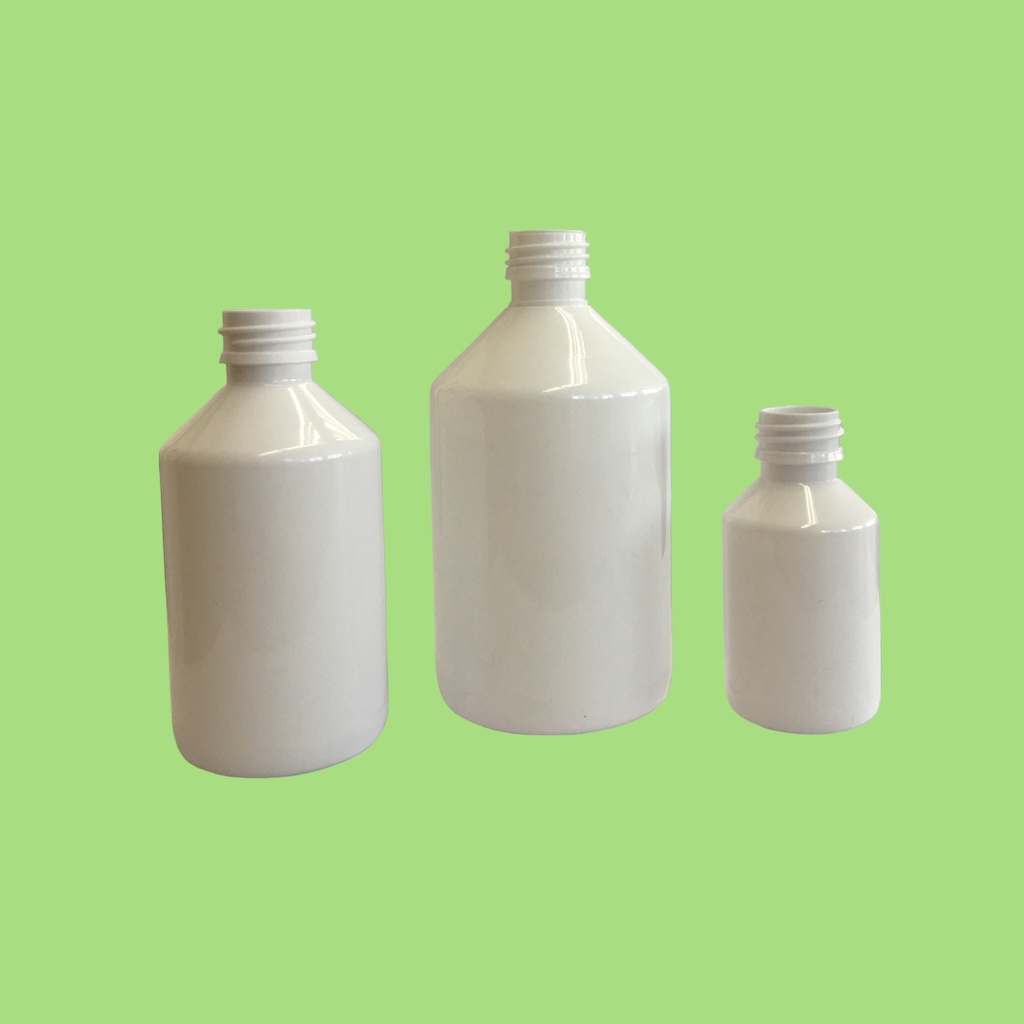 Fles PET 28mm veral wit 30ml 198st/pack 13.464/pallet