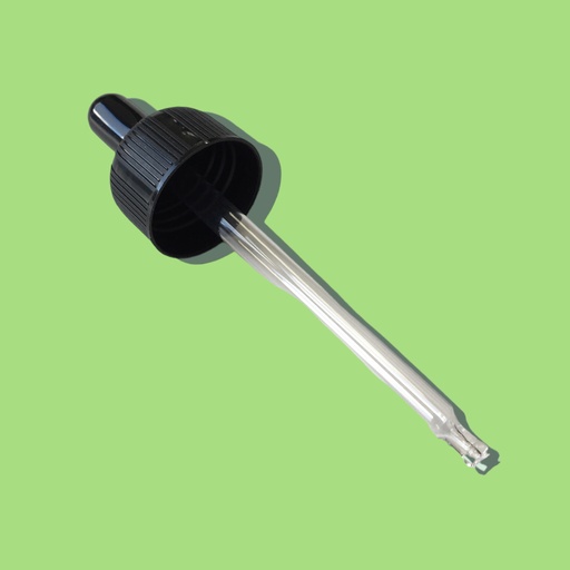 [DRPZ2860-25] Druppelpipet 28mm zwart 60ml 25st/pack