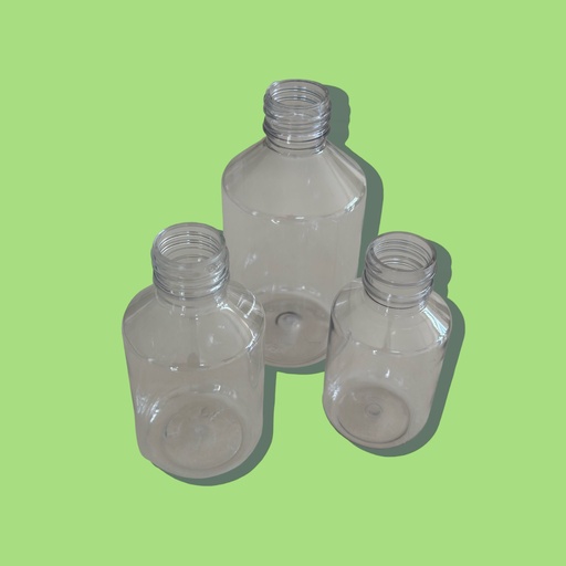 [PETCL28100] Fles PET 28mm veral clear 100ml 208st/pack 