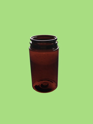 [PJCB250-25] Pot PET 43mm J-cap bruin 250ml 25st/pack