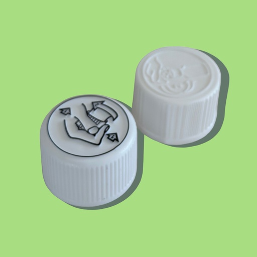 [DKV28] Draaistop 28mm kindveilig glas/PET 950st/pack 