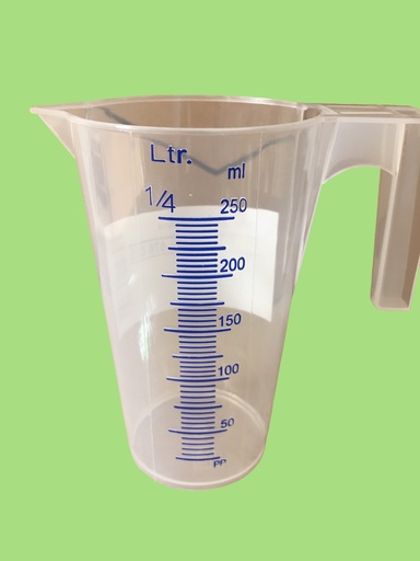 [MPGH250] Maatbeker plastic gegradueerd met handvat 250ml